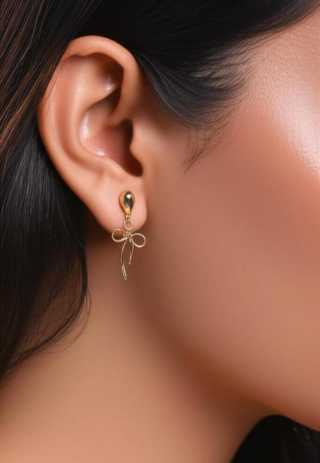flower golden earrings