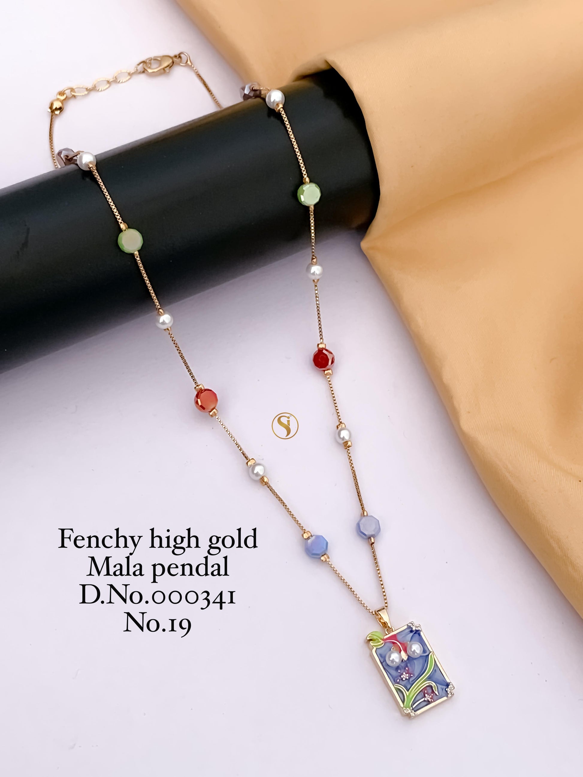 Fancy High Gold Mala Pendant_341