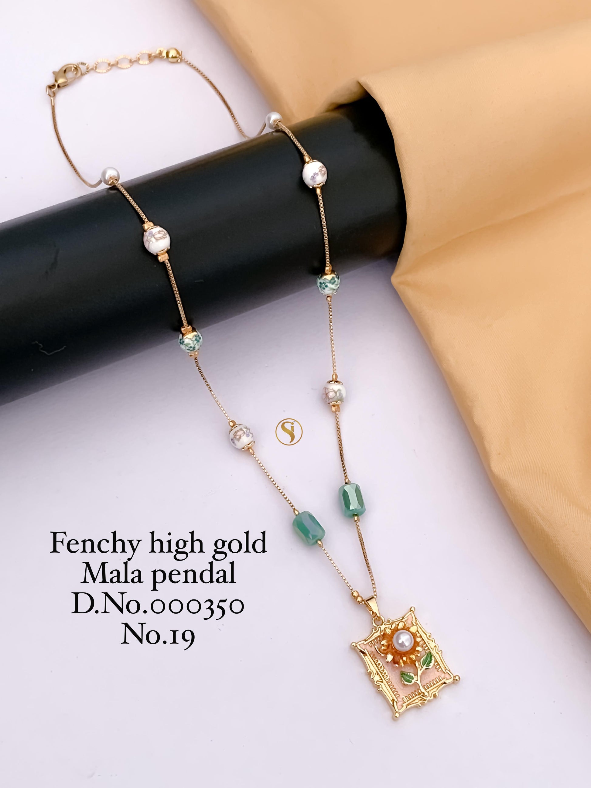 Fancy High Gold Mala Pendant_350
