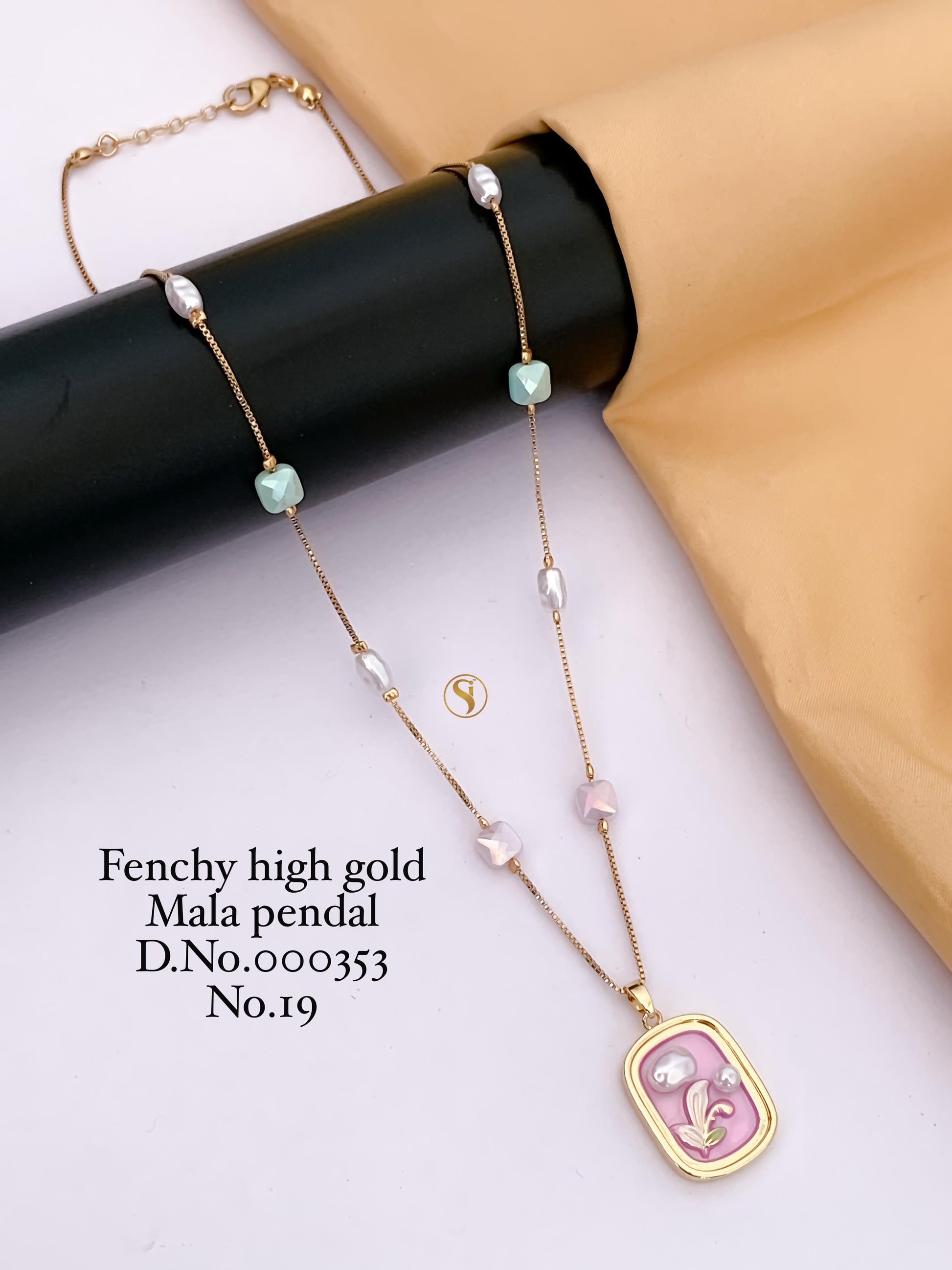 Fancy High Gold Mala Pendal_353