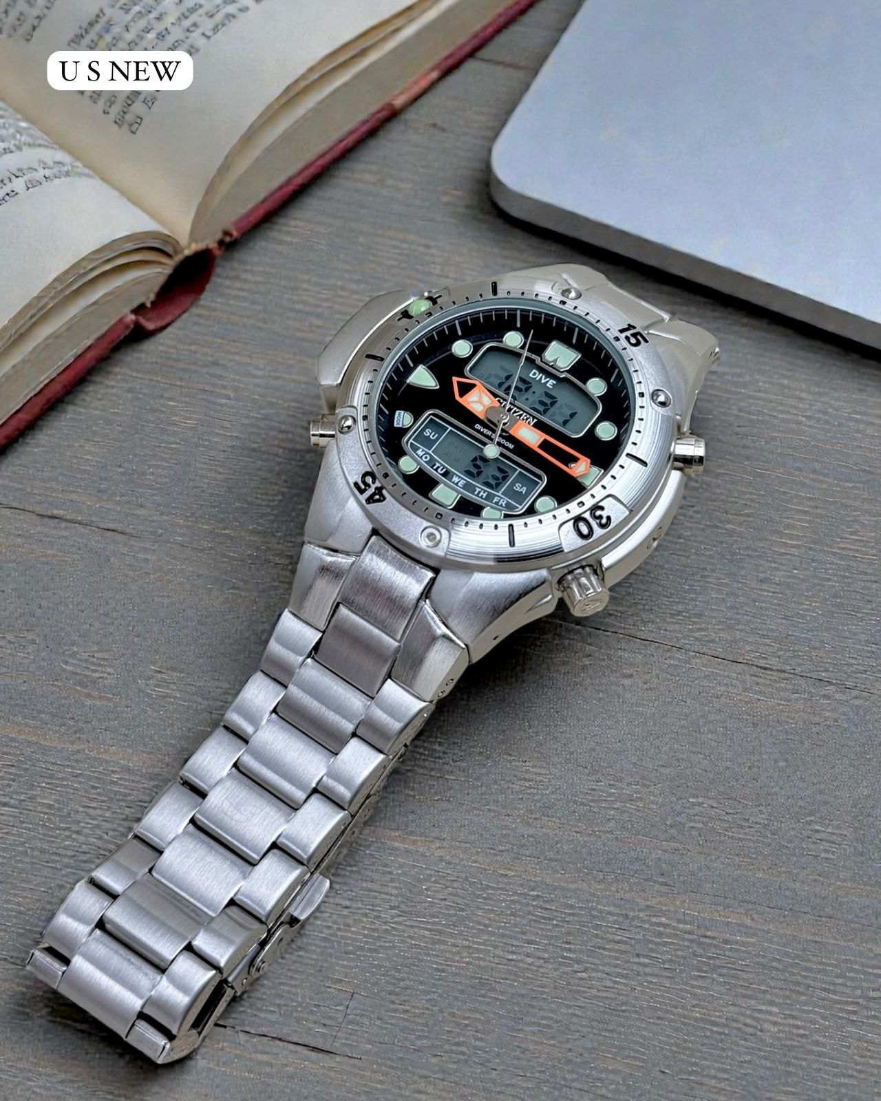 Metal chain watch