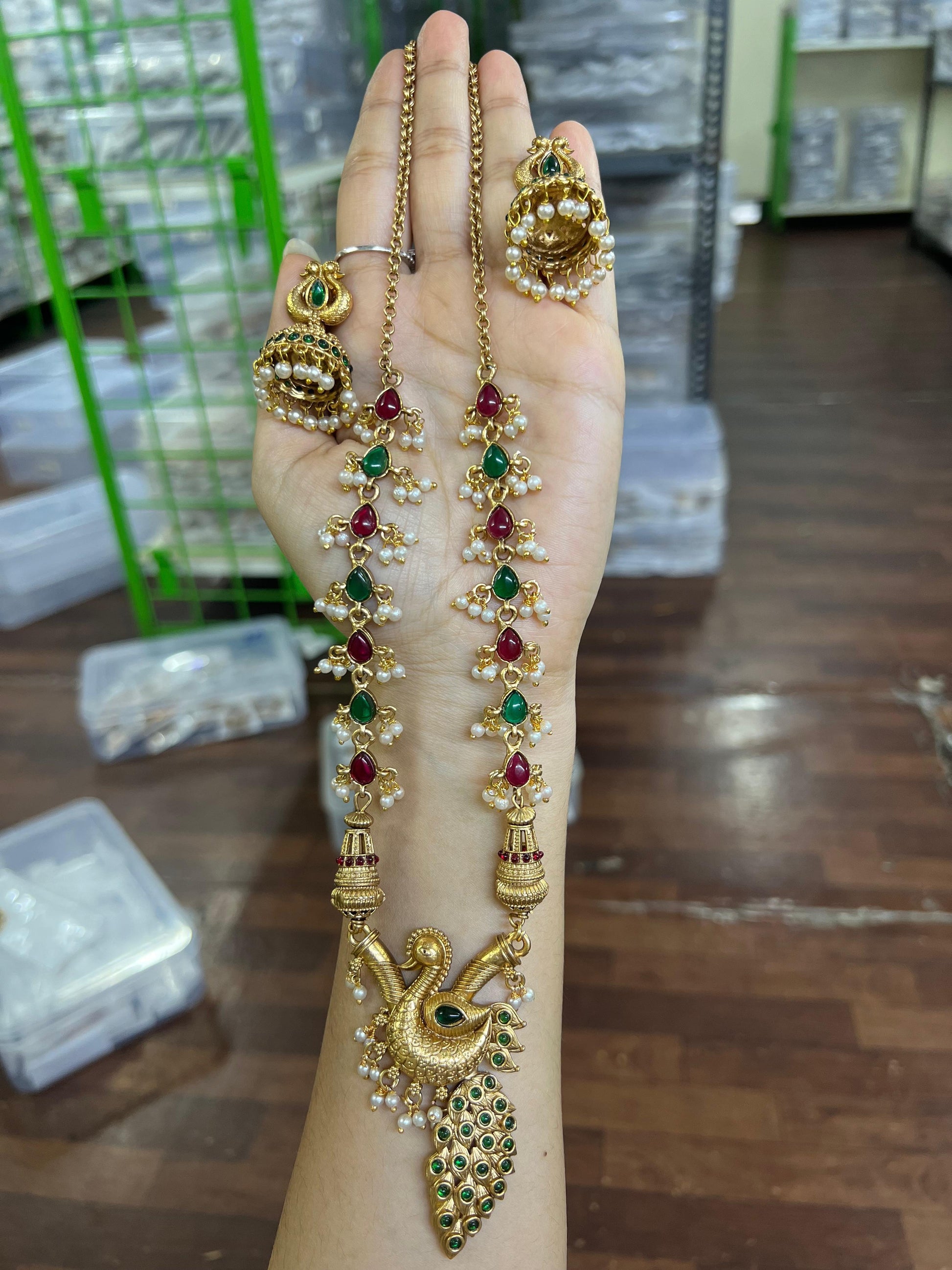 Peacock necklace