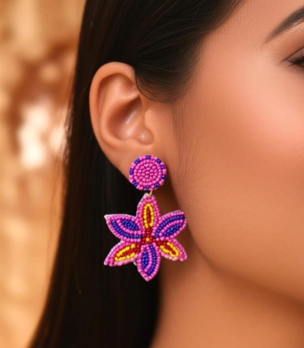 star pink flower hand crafted